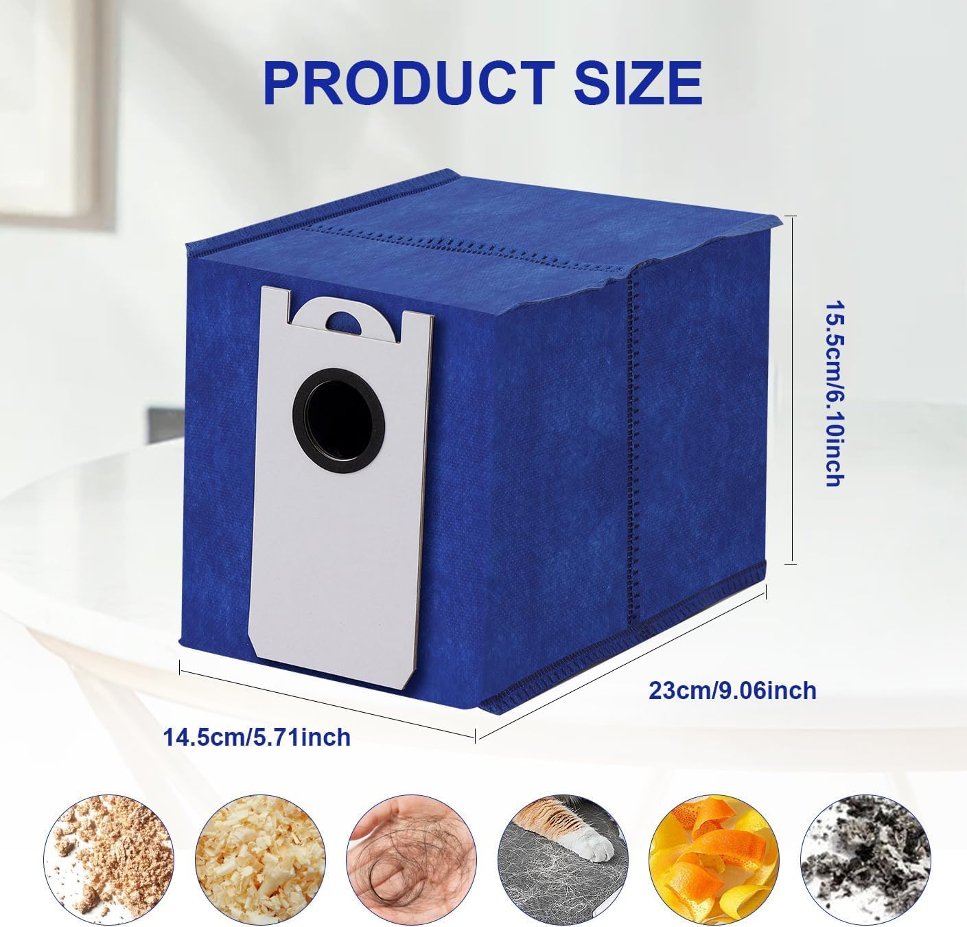 4.6L Dust Bags for BObsweep UltraVision & UltraVision Pet Self-Empty Robot Vacuum Cleaner - Replacement Parts Accessories Disposable Vacuum Bag - 12 Pack