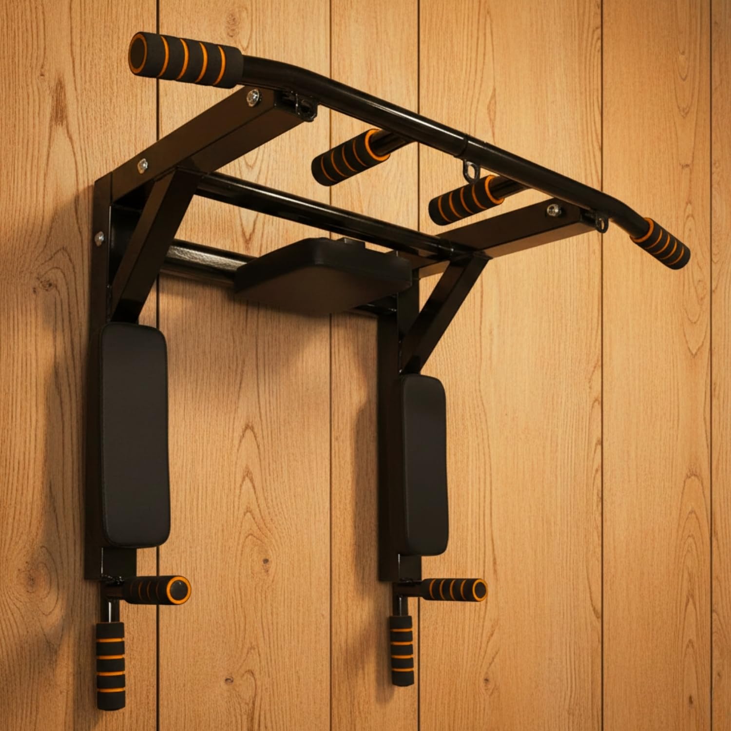 SX Fitness Heavy Duty Multifunctional Wall mount pull up bar, wall mount 3 in 1, Chin up bar, home gym equipments, dip Station for Training at Home for Men, Women-image-25
