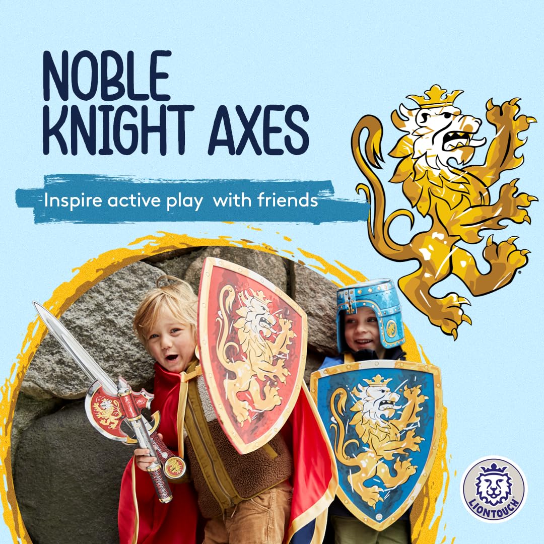 Liontouch - Noble Knight Axes for Boys Blue & Red - Age 3-8 Years, Blue + Red, 39 x 17 cm - Image 2