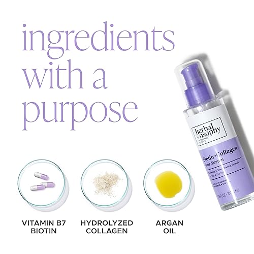 Miniatura 2 de Herbalosophy Bitoin  Collagen - Suero para el cabello - Fórmula espesante y fortalecedora para el crecimiento del cabello para cabello fino y seco -