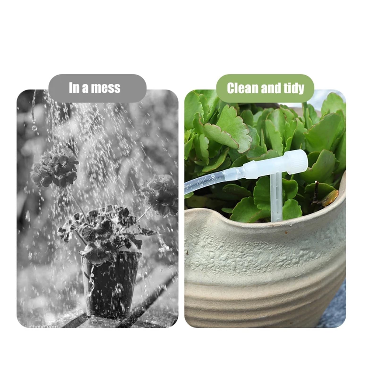Kit de riego por goteo con válvula ajustable for jardín, dispositivo de riego de plantas en maceta, manguera de 4/7mm, ahorro de riego, microgotero for invernadero(10 m 10 regulator)