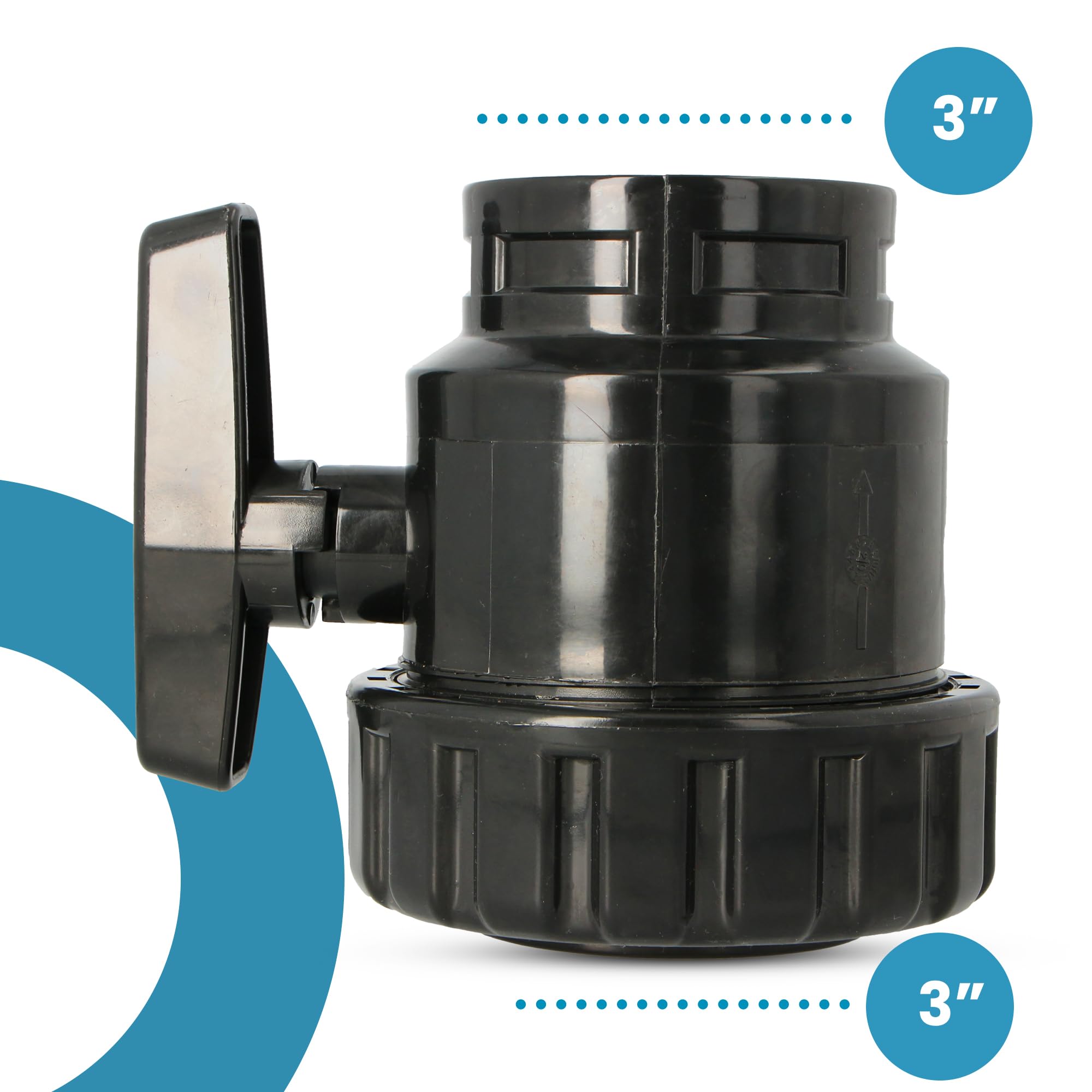 Instalguru PE-Rohr Absperrhahn Kugelhahn PN16 3"x3" IG Wassersysteme Garden Bewässerung Pe-Absperrventil Wasserregelventil Bewässerungsrohr-Kupplung PE-Schläuchen
