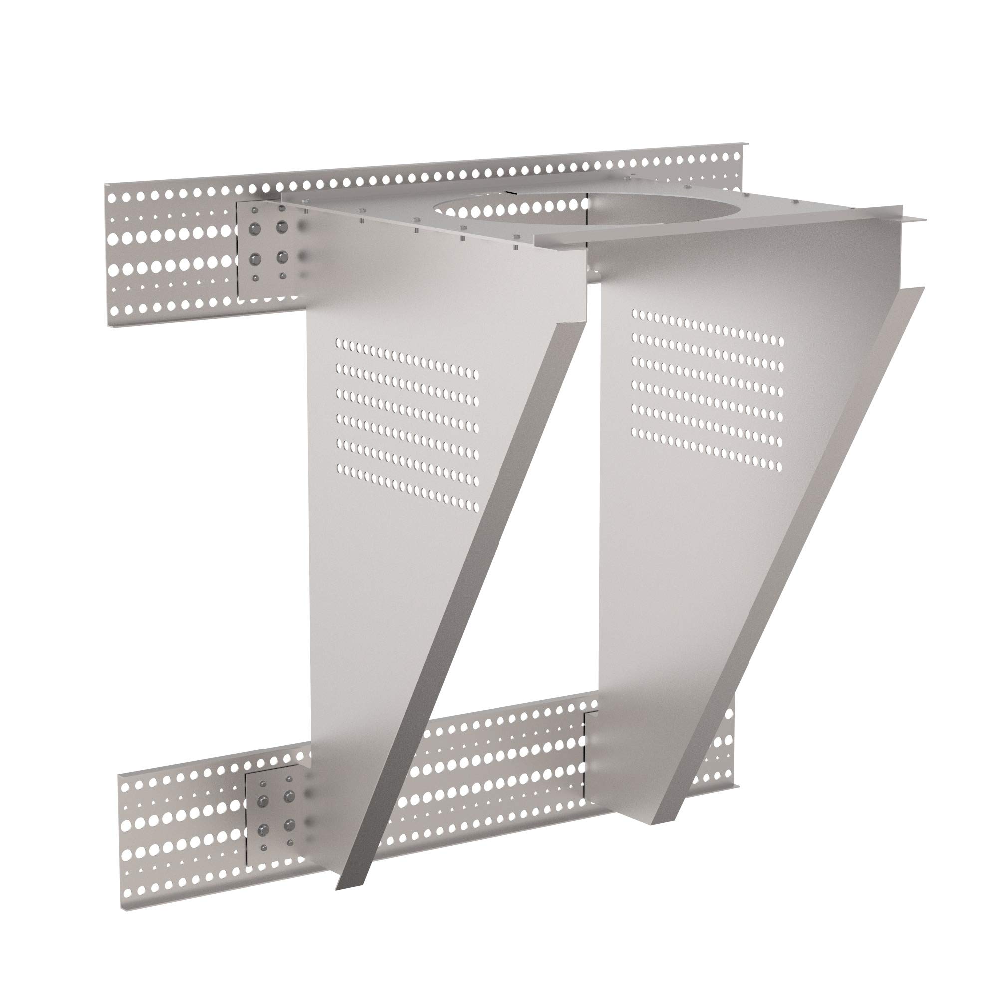Amazon.com: Double Wall Stainless Steel Pre-Insulated Engineered Grease Duct-  Designed to meet clearance requirement needs. No on-site welding required.  (10 Rond Duct, Support Assembly-Vertical) : Tools u0026 Home Improvement