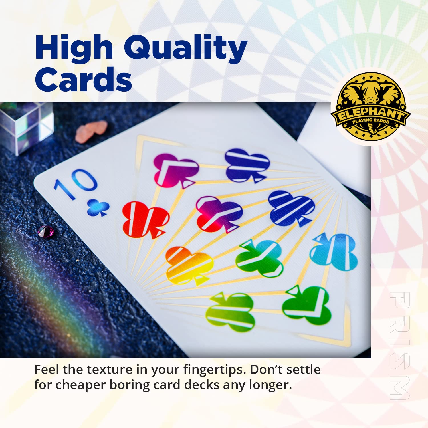 Amazon.co.jp: プレミアムトランプ カードデッキ 無料カードゲームeブック クールなプリズムグロスインク 素晴らしいポーカーカード  ユニークな明るいレインボー&レッドカラー 子供&大人用 ブラックトランプ ゲーム : おもちゃ