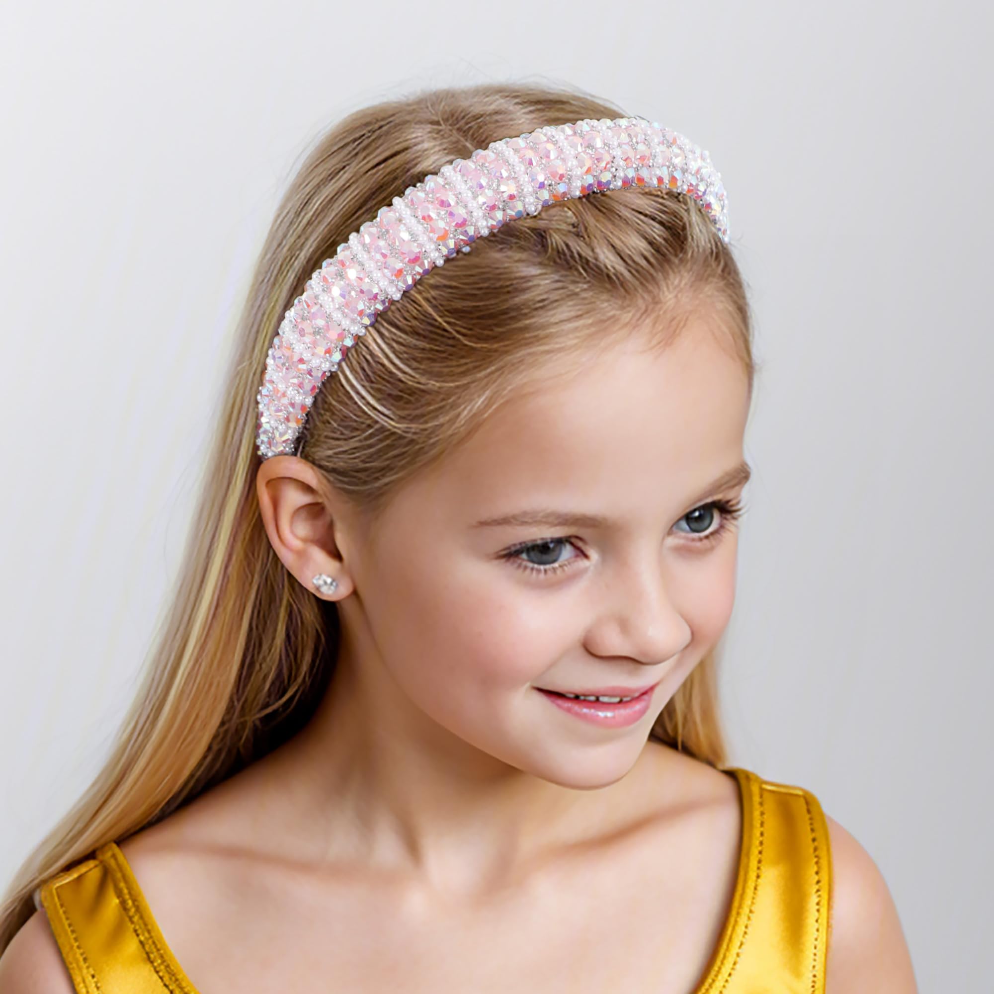 Crystal Rhinestone Headbands  Padded Hairbands for Women Girls Crystal Rhinestone Velvet Padded Headband - Elegant Hair  main image 3