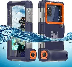 ShellBox Case Capa de mergulho 2ª geração para iPhone 16 Pro Max/16 Pro/16 PLUS/16/15 Pro Max/Samsung Galaxy Series, telefones universais [4,9-6,9 polegadas], snorkel [15 m/50 pés] protetor de corpo