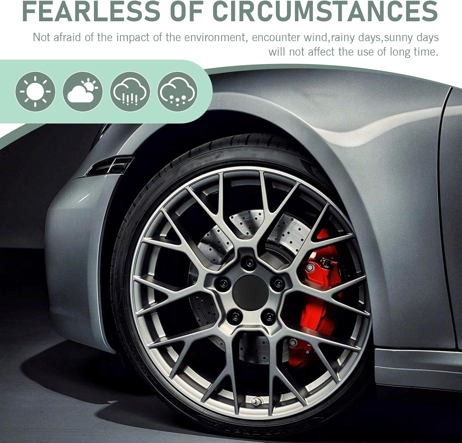 Pack-4 Car 2.3" OD 2.2" ID Tire Center Hub Cap, Durable ABS Anti-Rust and Dust-Proof Protective Cover, Snap-on Anti-Fall Fastening Installation Decoration, Universal for Cars (Balck)