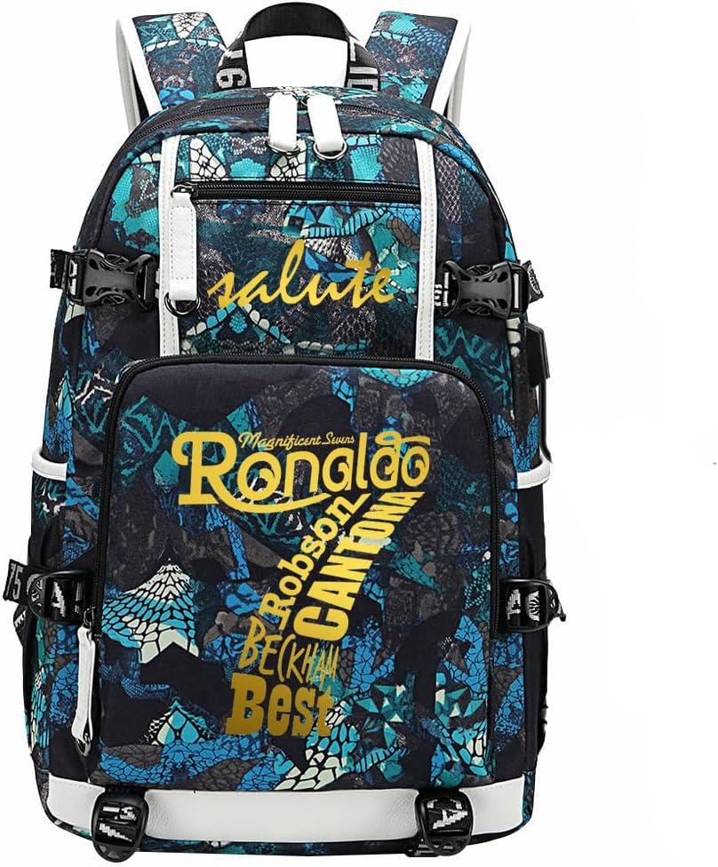 Soccer Player 7 Multifunction Backpack Travel Laptop Fans bag For Men Women