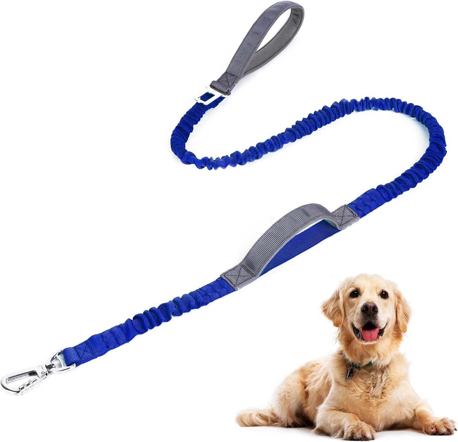 Kaket Bungee Dog Lead with Two Padded Handle, Shock Absorbing Dog Leash