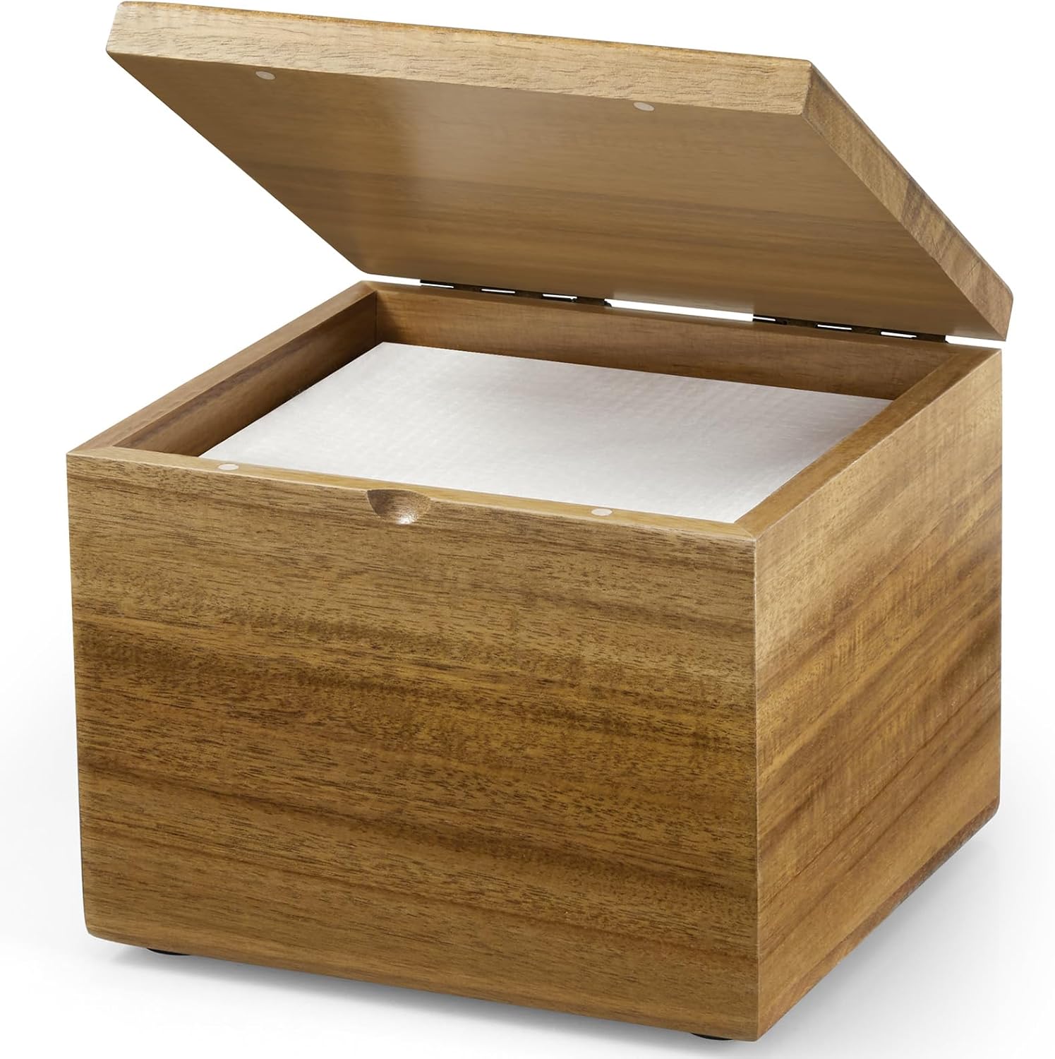 Disposable Face Towel Holder, Burnt Wood Box Compatible with Clean Towels XL(NOT Included), Black Container for Cleansing Facial Dry Wipes, Face Towelettes Bathroom Counter Storage