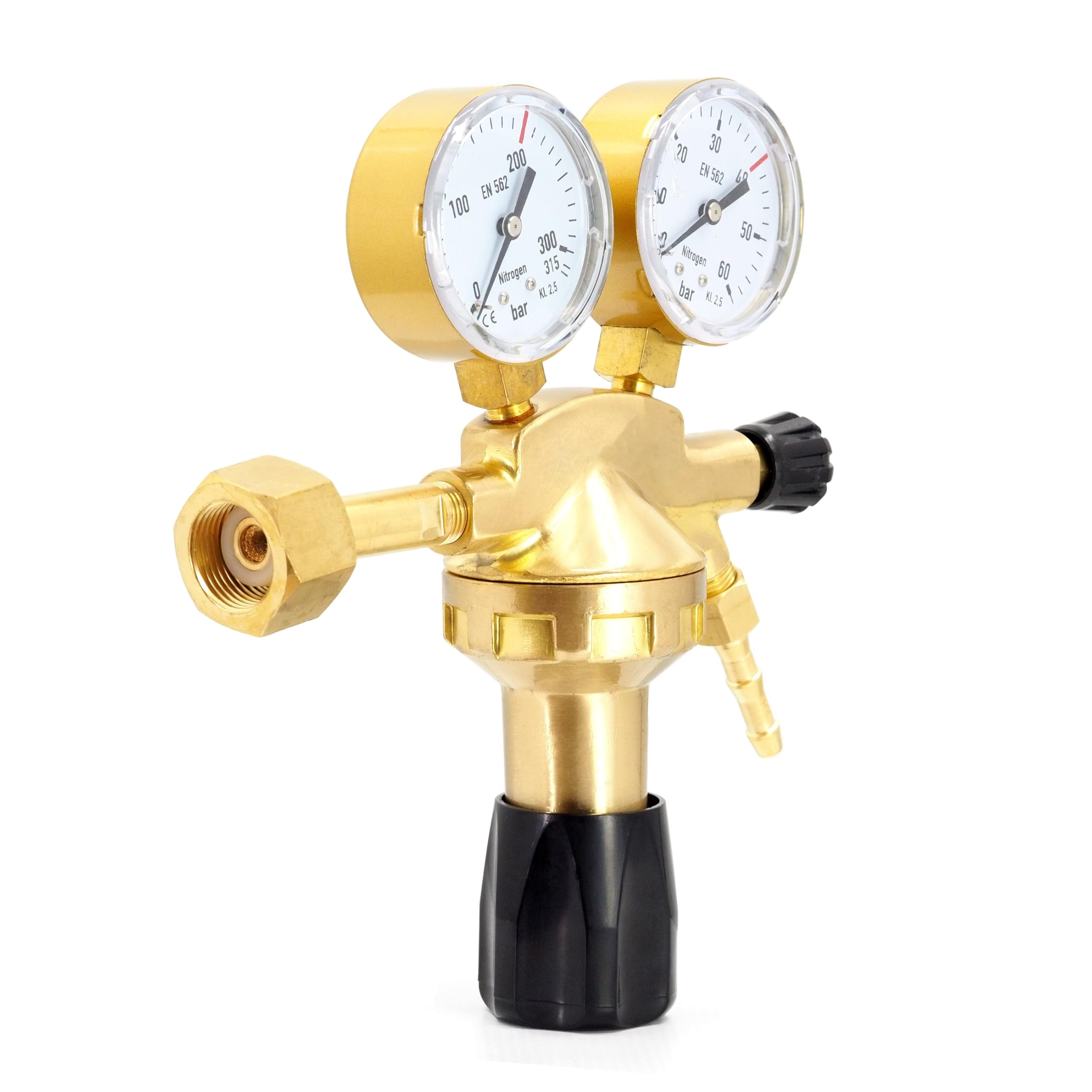 Manometros Aire Acondicionado + Botella Nitrogeno 8L/10L - Manómetro de Diagnóstico R134A R410A R22 - Kit Completo Prueba Fugas Climatización - Manometro con Reductor 40bar Professional