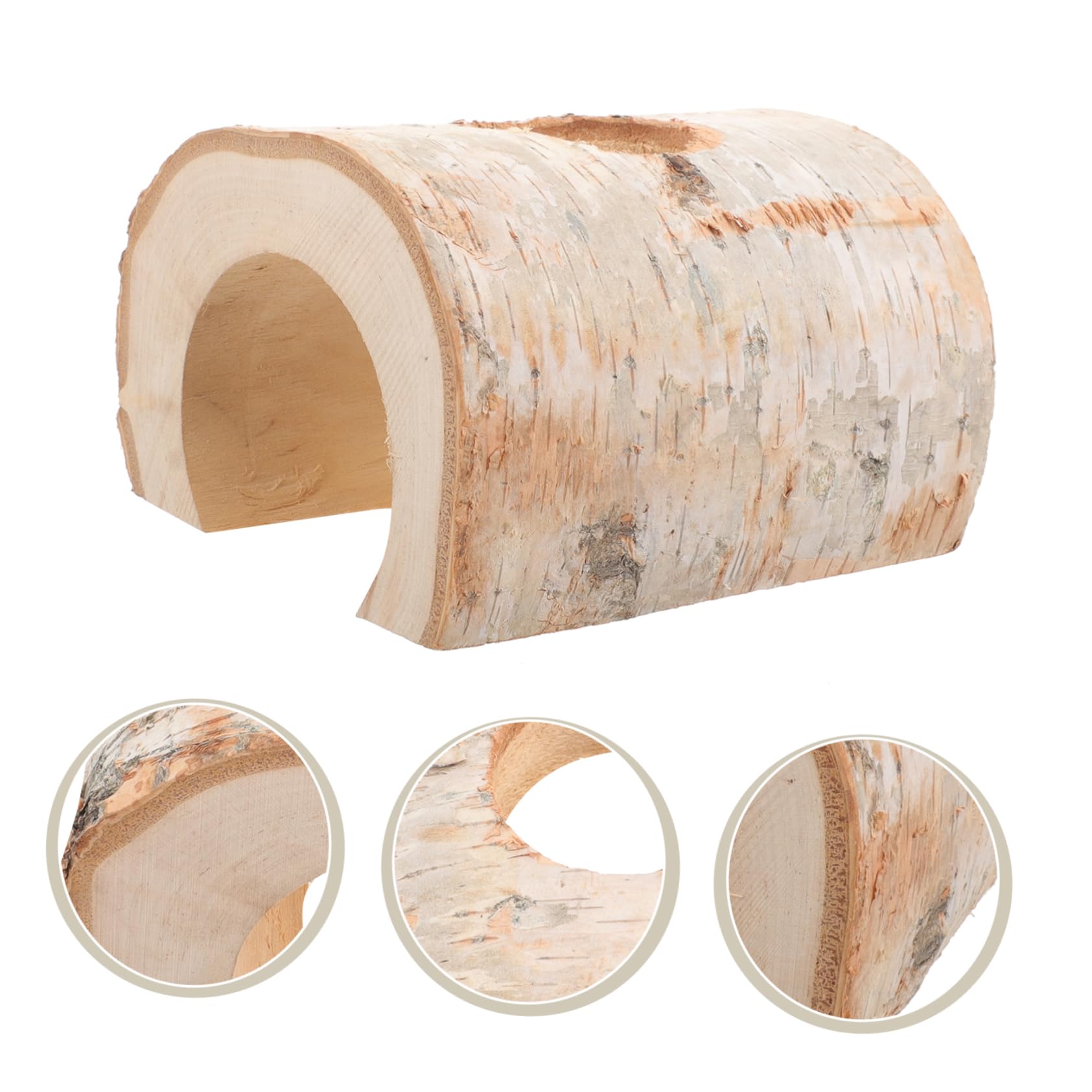Kisangel Hamster Tunnel Birke Naturholz Spielzeug Für Kleintiere Als Versteck Und Kauspielzeug Außen Innen Und Langlebig Für Hamster Meerschweinchen Und