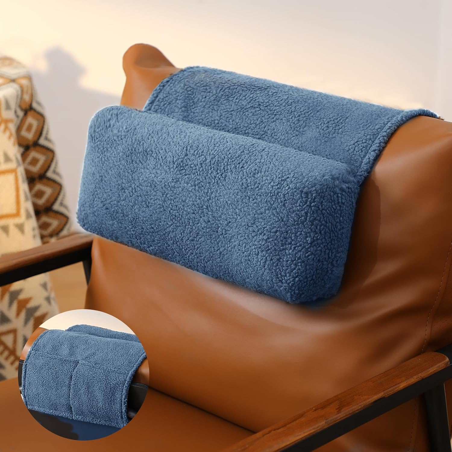 Beeveer Sherpa Head Recliner Pillow Head and Neck Pillow