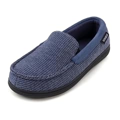 ULTRAIDEAS Mens Moc-Toe Slippers Loafer House Shoes Indoor Outdoor Memory Foam with Breathable Warm Knit Upper