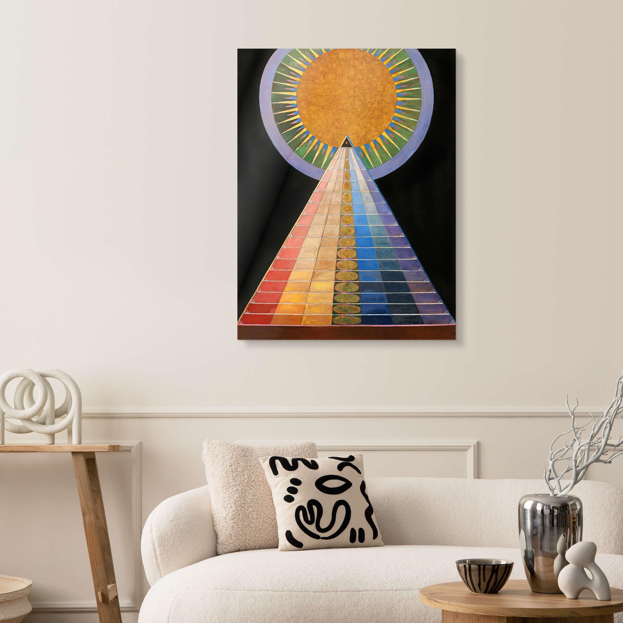 Posterlounge Nr. 1, Altarbild Acrylglasbild | 70 x 90 cm von Hilma af Klint Schwarz Wandbilder Wanddeko