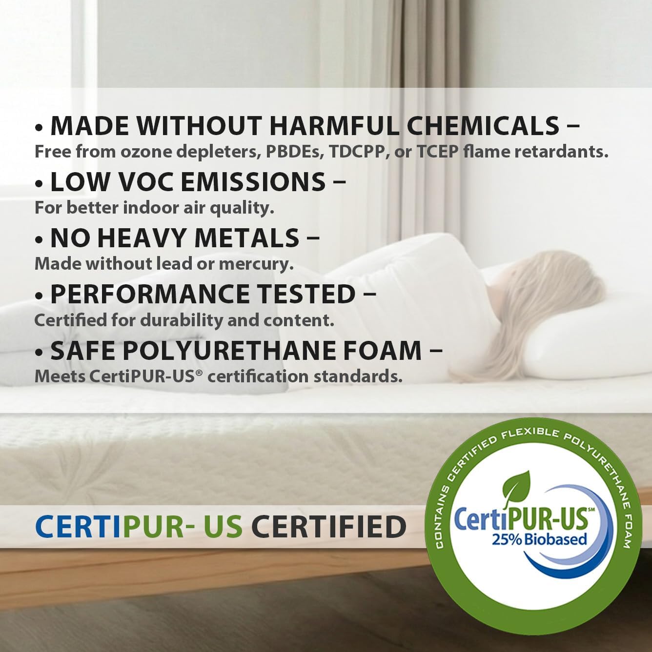 FoammaUSA Custom Mattress and Topper W/Water-Resistant Zipper Cover, Firm, Medium or Plush Feel W/Optional Gel Memory Foam Layer for Camper, Trailer Bed, Home and DIY Projects. Made in USA.