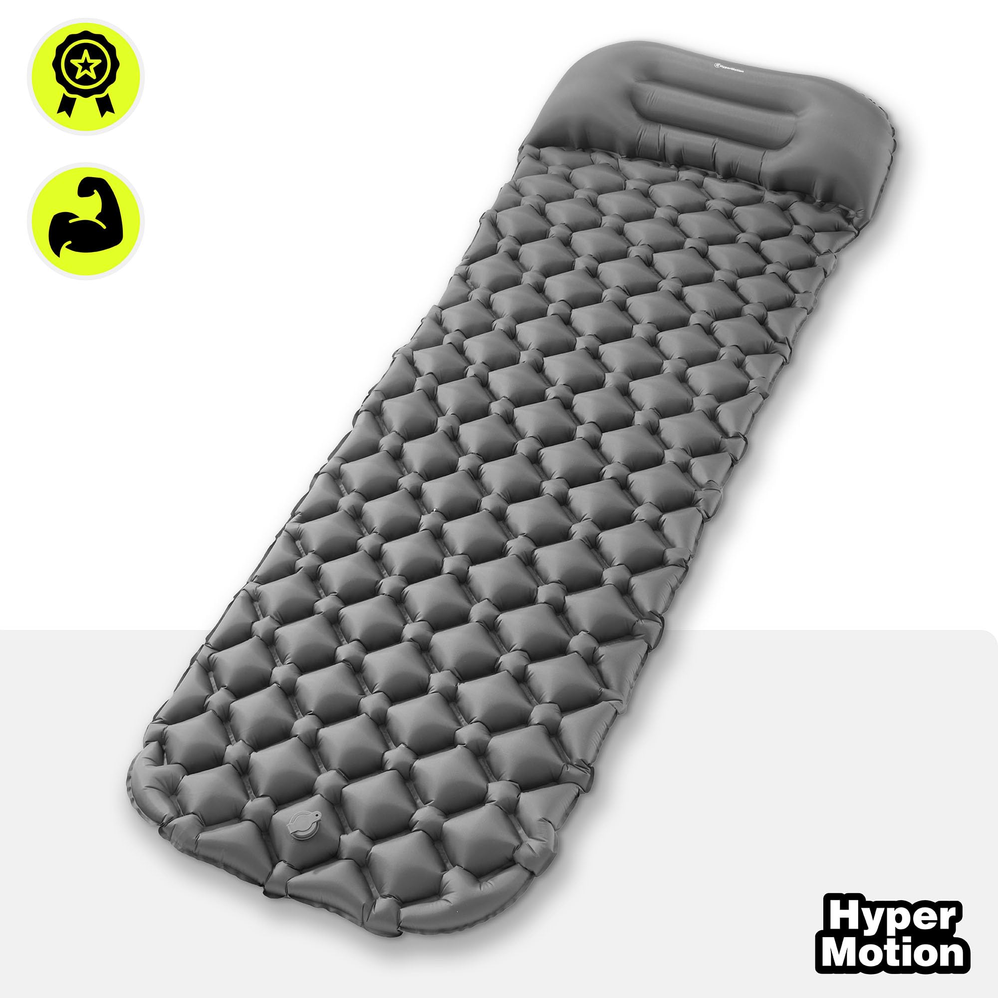 HyperMotion Campmat Matelas de Camping ultraléger 190x56 cm, Gris