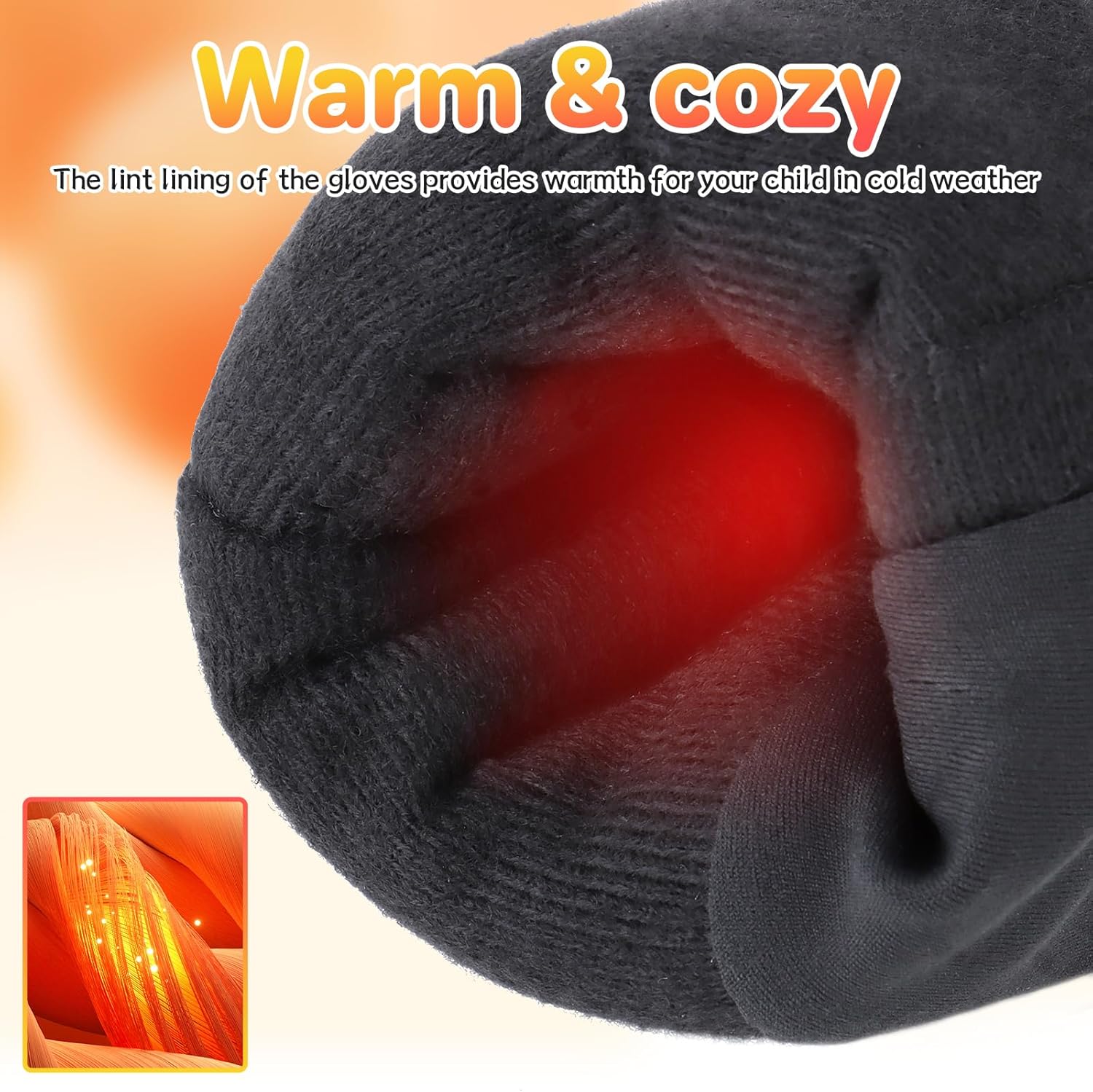 Kids Waterproof Winter Snow Gloves Mittens for Toddlers - Zippered Ski Mittens for Baby Boys and Girls - Image 5