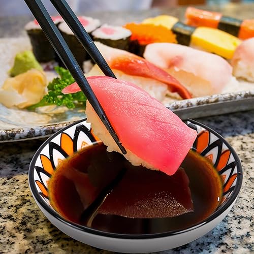 Miniatura 6 de 24 cuencos de cerámica de 3.5 onzas para salsas de 3.5 onzas, cuencos pequeños de salsa de soja, mini tazones de salsa para aperitivos, sushi,