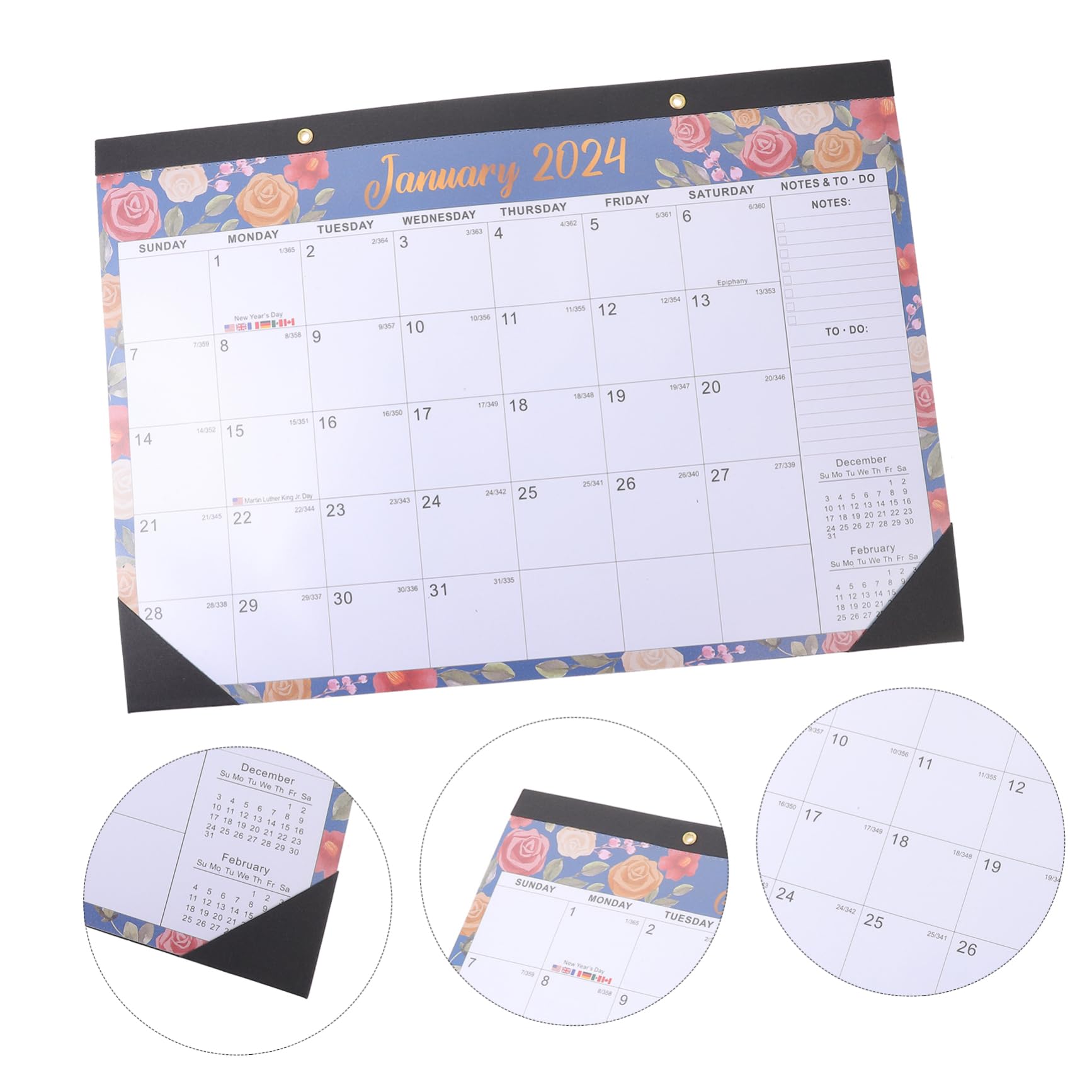 7 Pz Programma 2022 agenda scrivania calendari obx calendar agenda mensile da appendere Pagine mensili 2022-2023 ufficio pianificatore da parete annuale Carta da lettere da 120 g VILLCASE