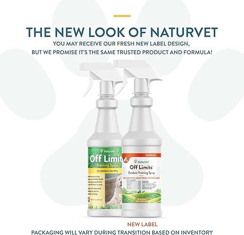 Miniatura 2 de NaturVet Off Limits Spray de entrenamiento para mascotas para perros y gatos – disuade a las mascotas de las áreas al aire libre – Incluye extractos