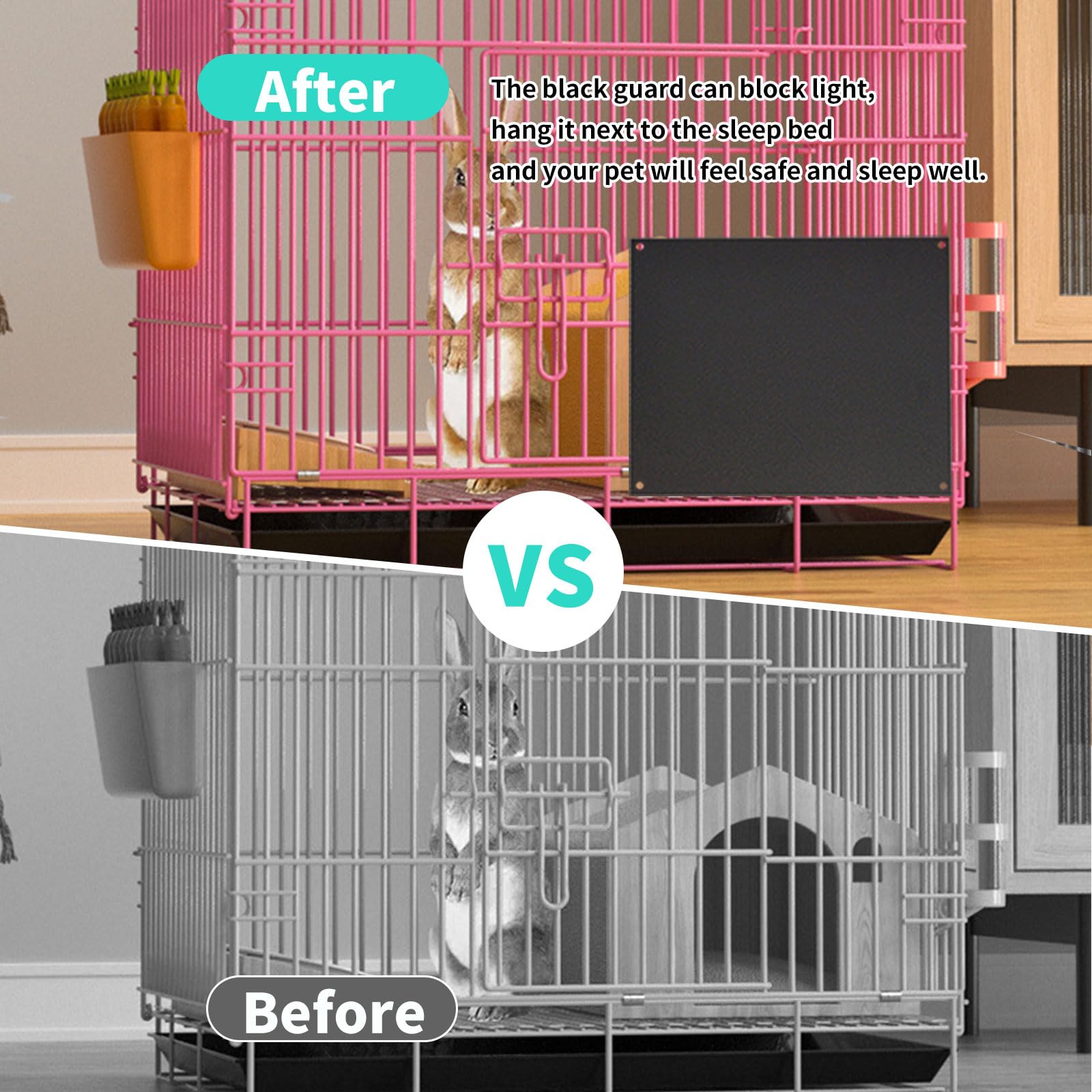 Oncpcare 6 Pack Pet Cage Liner Protection 10'' x 8.2'' Rabbit Urine Guard Clear Edge Liner Guinea Pig Side Lining Habitat Siding Small Animal Cage Accessories - Image 2