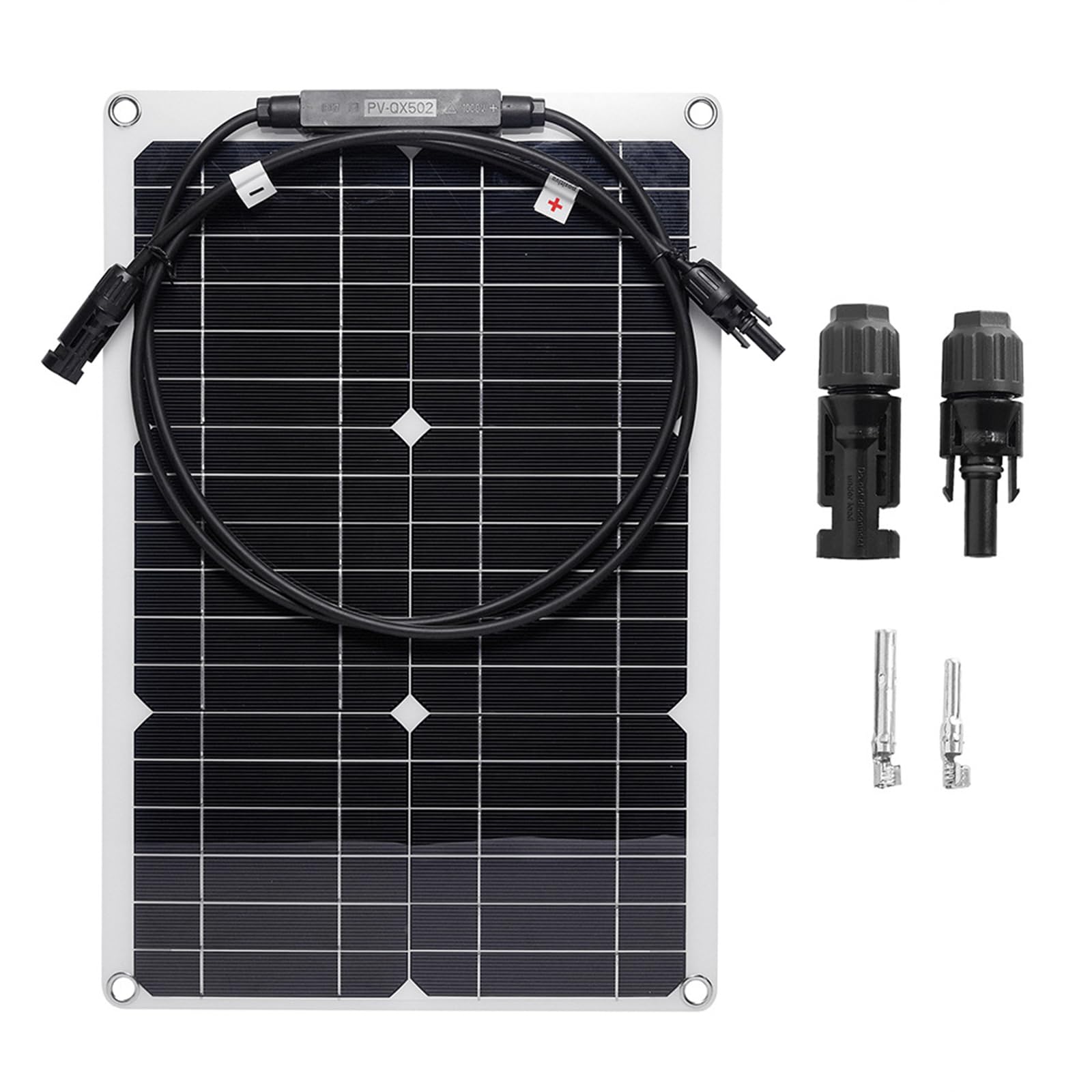 Zestaw przenośnych paneli słonecznych 20 W 18 V, elastyczna ładowarka słoneczna z krzemu monokrystalicznego ze złączem solarnym do akumulatora 12 V, jacht RV, samochód, łódź,