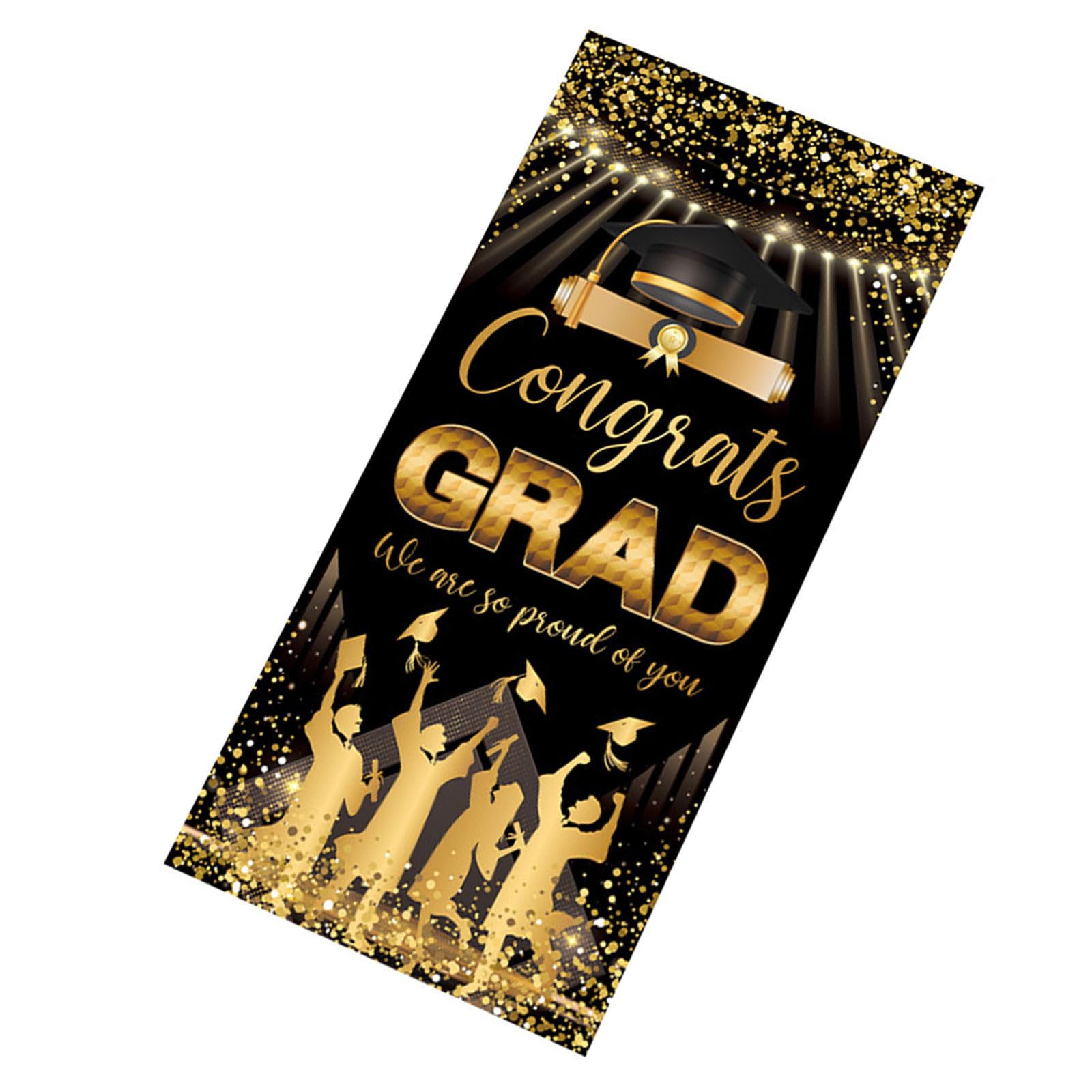 Whoasyst Colorful Polyester Flag Graduation Backdrop Decorations for Graduation Ceremonies Campus Celebration and Outdoor Event Permanent Party Banners