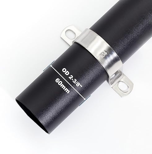 Miniatura 3 de 6 abrazaderas de conducto de 2-38 pulgadas 304 SS Soporte de tubo en U, abrazaderas de tubo para cabletubería de aguatubería, abrazadera de tubo de