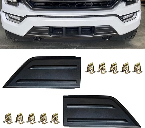 Almohadillas protectoras de parachoques delantero para conductor y pasajero, tapas de extremo, parrilla compatible con F150 F-150 2021 2022 2023