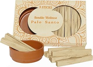Palo Santo Sticks 9-Pack 50g - Free Holder - Ecuadorian, Premium Grade, High Resin, Sustainably Harvested Smudging Wood - Natural Incense for Aromatherapy, Meditation