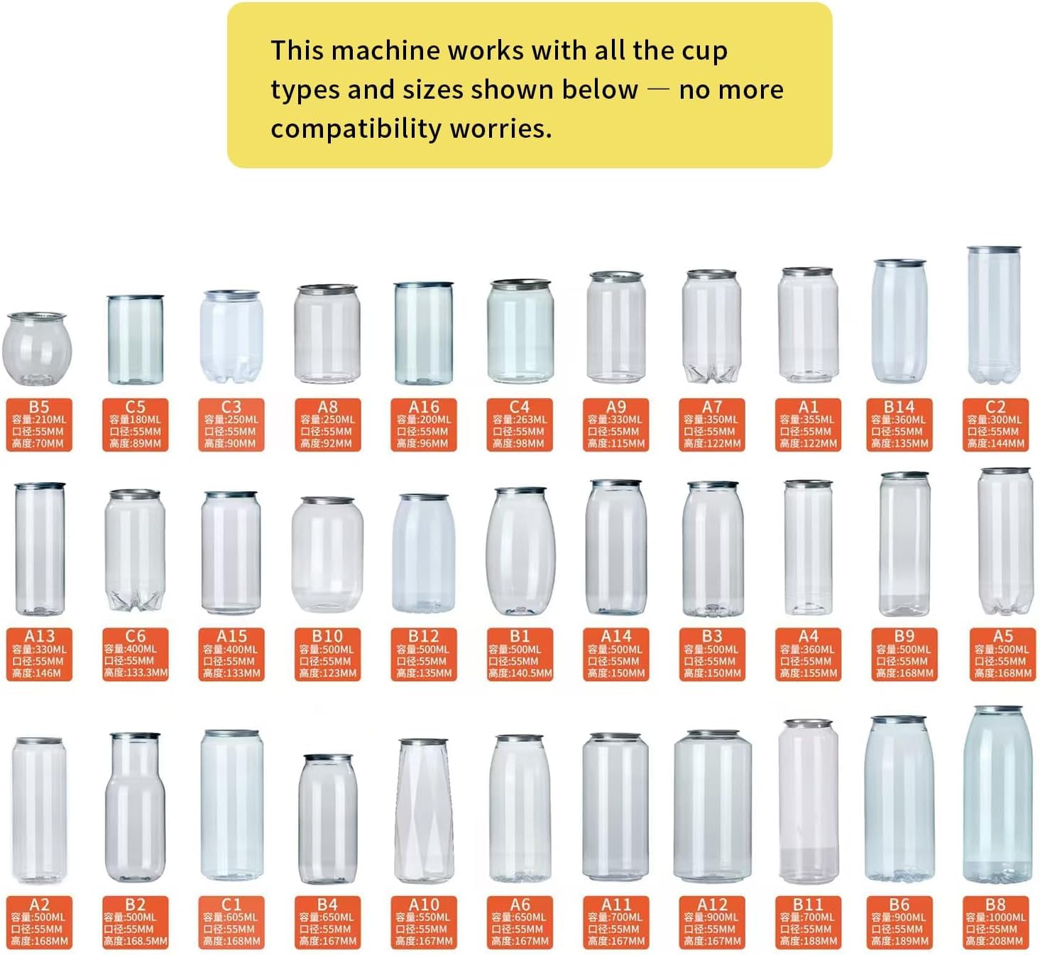 Commercial Soda Can Sealer, Automatic Can Sealer Machine for Aluminum & Plastic Cans - Touch Screen Operation, No Need Cup Mat, Auto-Detect Height, Black - Image 2