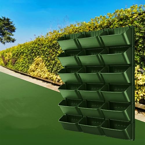 Miniatura 1 de Cama de jardín elevada vertical contenedor de 18 macetas con agujeros de drenaje cama elevada independiente interior y exterior perfecta para