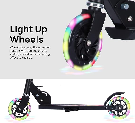 Scooter Toys for Kids Ages 6-12/3-5, Christmas Birthday Gifts for Girls Boys, Easy Folding Kids Scooter with 3 Levels Adjustable Handlebar