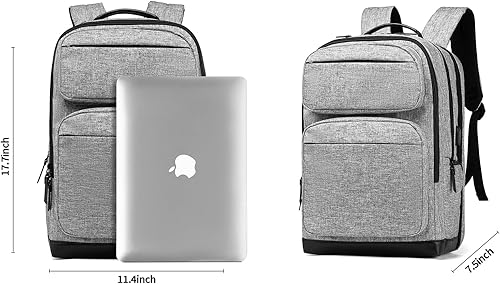 Miniatura 6 de seyfocnia Mochila para laptop para hombre y mujer, Gris, Moda