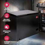 Frigidaire Chest Deep Freezer, 10 Cu. Ft. Capacity, Granita Rugged Design-Adjustable Thermostat-Removable Vinyl Coated Wire Basket-Easy Defrost Drain