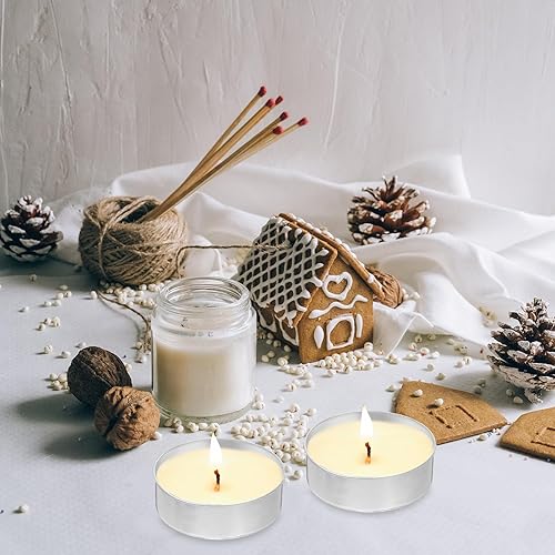 Miniatura 3 de Tarros para velas, 200 piezas de aluminio para té, recipientes vacíos, latas redondas, tazas de luz de té, envases de cera para velas, velas de té