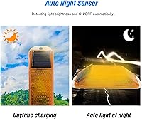 Vista 2 de Luz de advertencia estroboscópica solar: Lámpara de advertencia LED estroboscópica sensible, súper brillante, IP65, impermeable, control de luz