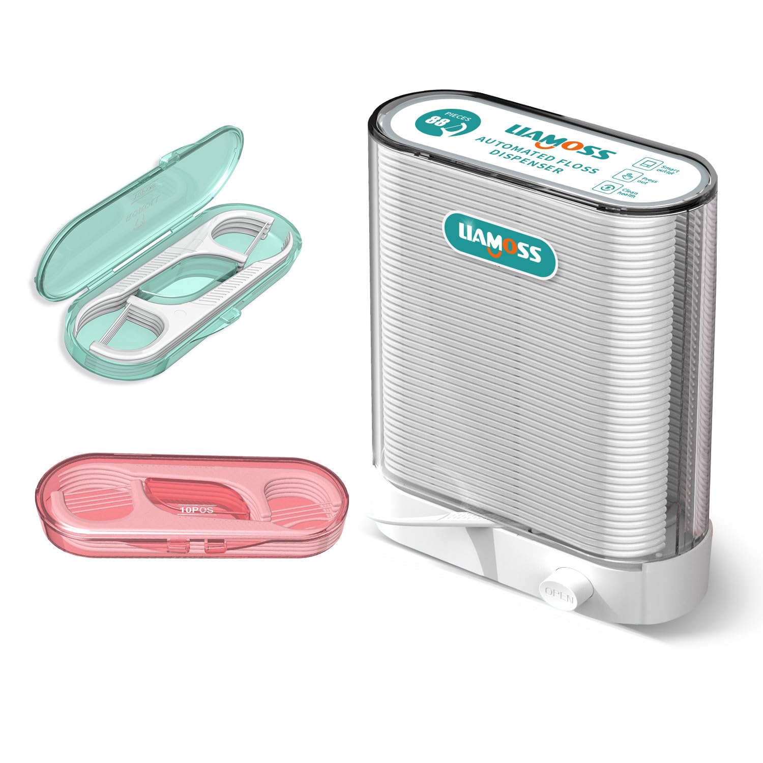 Dental Floss Picks Dispenser-Automatic Pop Out Design 108 Count Professional Flossers-Perfect Tools for Oral Care-Perfect Against Tooth Decay