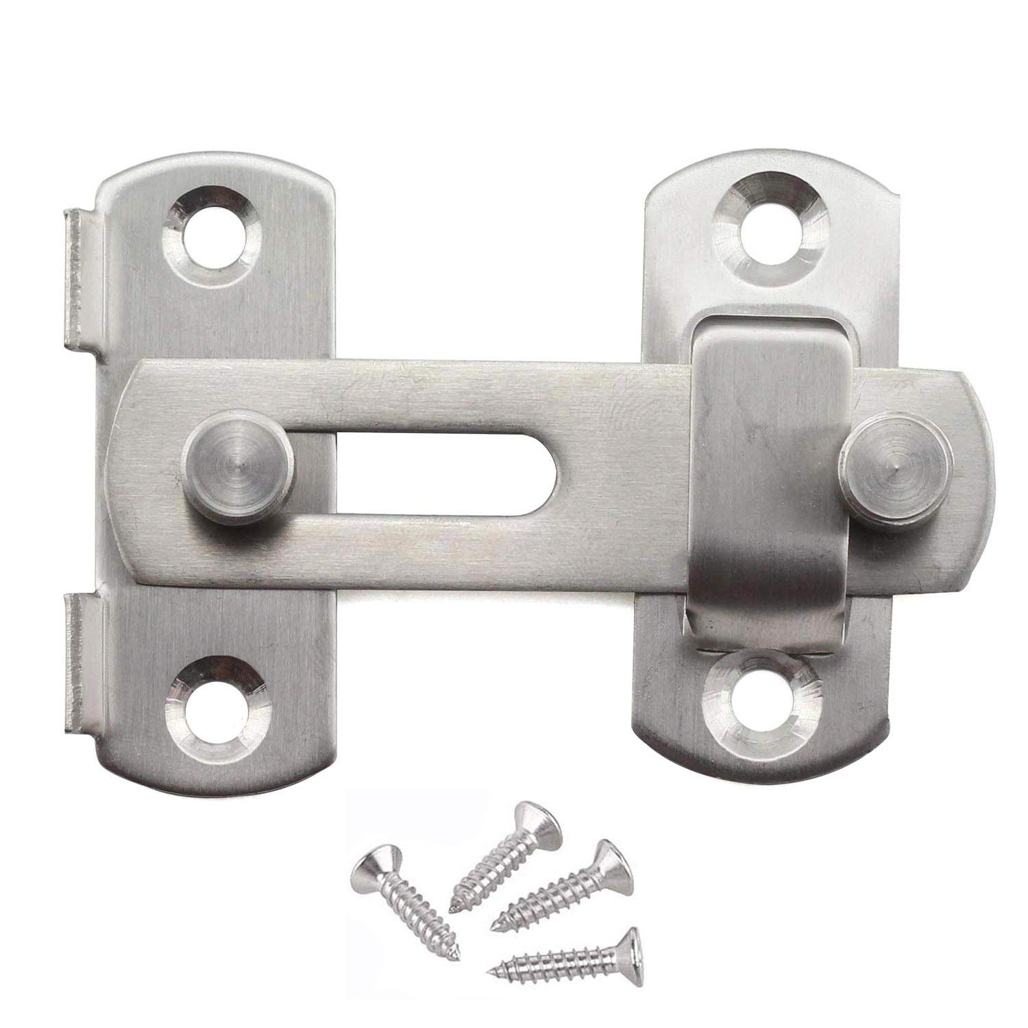 3 Inch Flip French Door Latches Locks, HLOMVE Bifold Slide Gate Latch