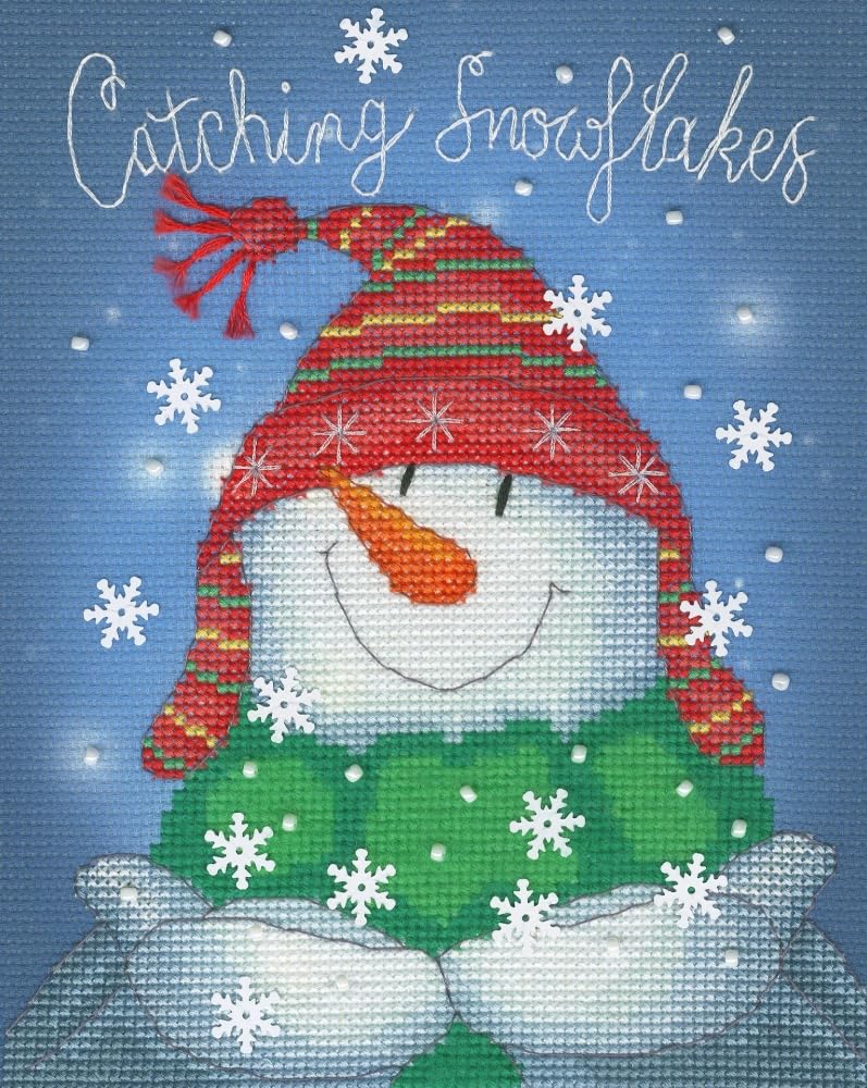Bothy Threads Counted Cross Stitch Kit - Catching Snowflakes