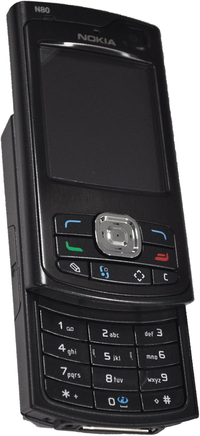 Nokia N80-1 40MB RM-92 Factory Unlocked 3G - International Version with No Warranty (Pearl Black)