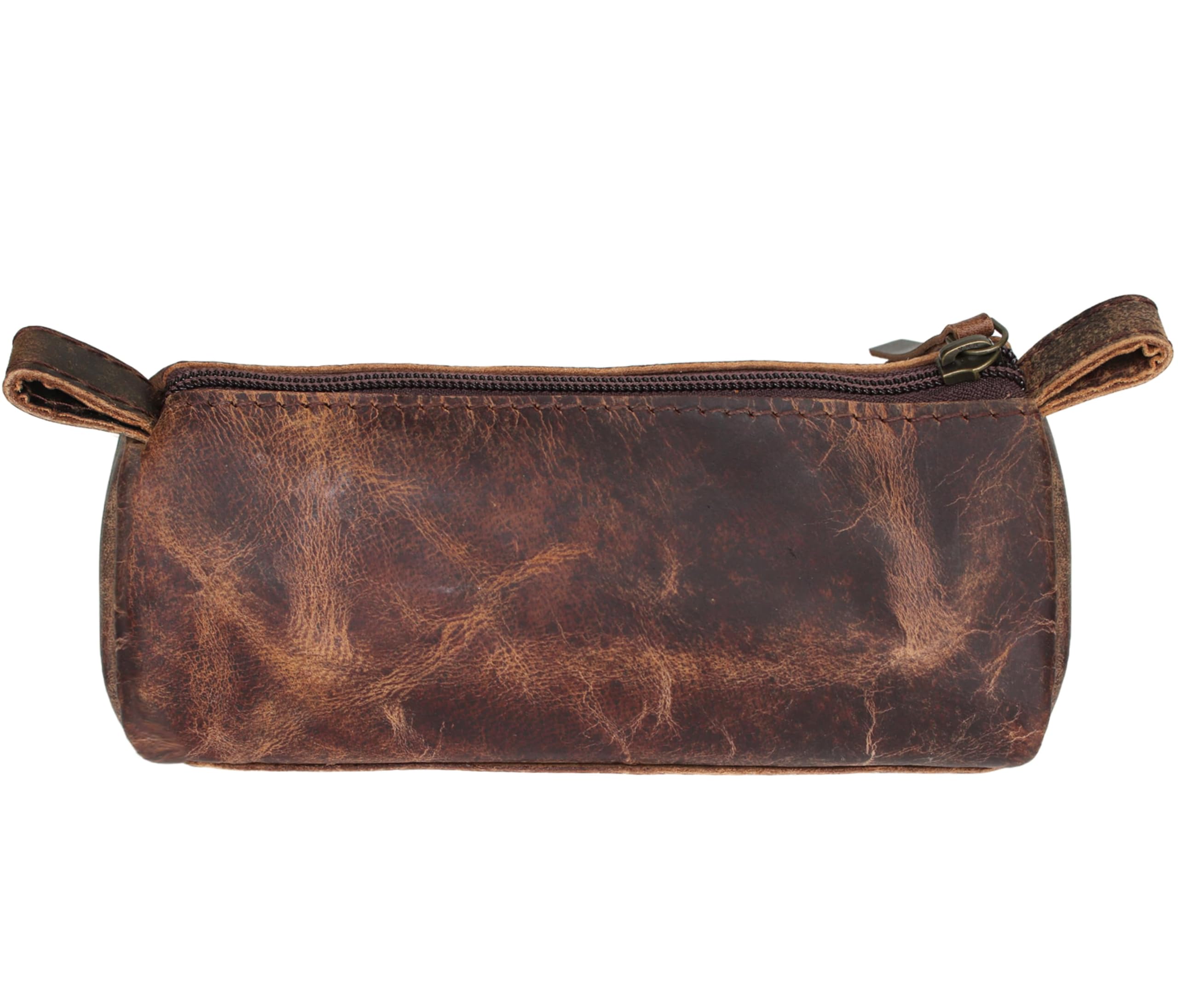 Jaald Astuccio matite in vera pelle vintage Portamonete Cerniera Organizer pennelli Articoli Borsellino per artistica Pennarello per ufficio Righello Cancelleria Regalo per studente Artista Scrittore
