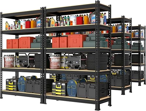 Miniatura 38 de PrimeZone Estantes de Almacenamiento Resistentes de 48" x 24" x 72" - Estantería de Almacenamiento de Garaje Ajustable de 5 Niveles, Unidad de