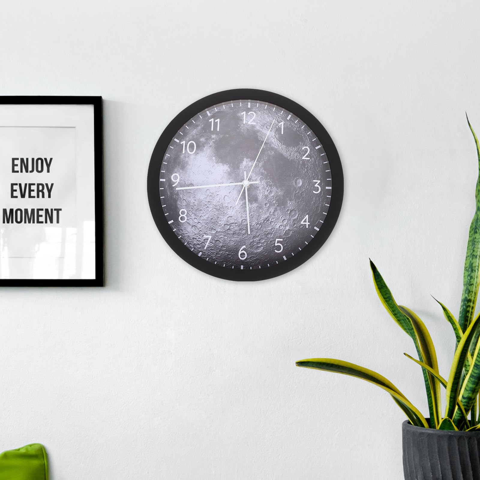Reloj de Pared Luminoso LED Inteligente Control de Voz para Dormitorio