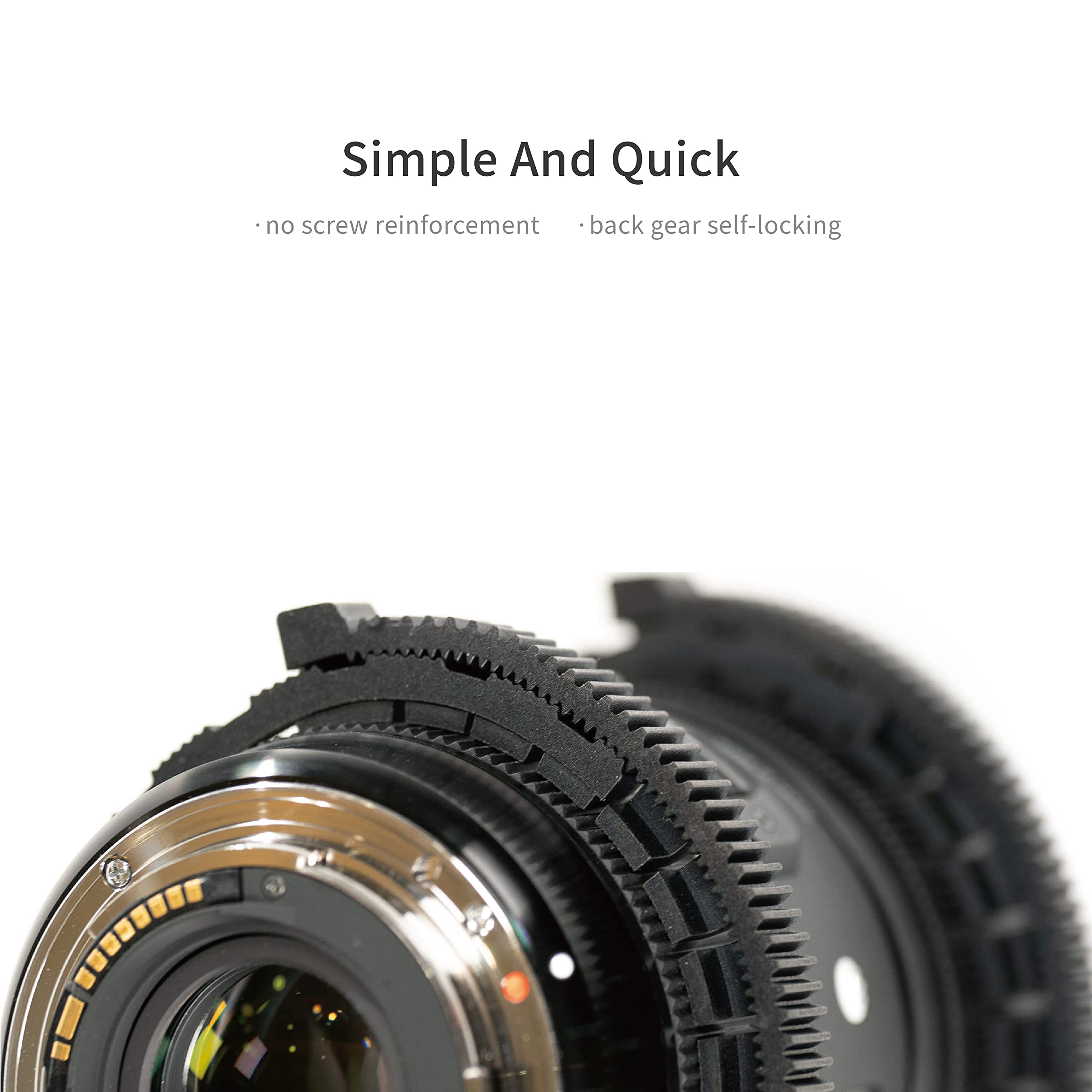 PDMOVIE Lens Gear Ring 0.8Mod - Anello per cintura flessibile per follow focus, da 42 mm a 82 mm (3 confezioni)