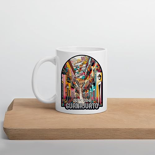 Miniatura 5 de No Thorns Media Guanajuato México - Taza de cerámica para mujeres y hombres, taza de café con asa, bonita taza blanca tamaño de taza  11 oz