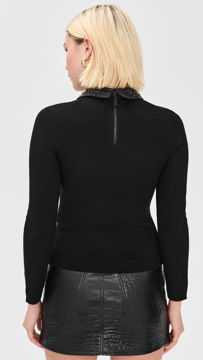 alice + olivia Women's Porla Embellished Collar Pullover Sweater - Image 3