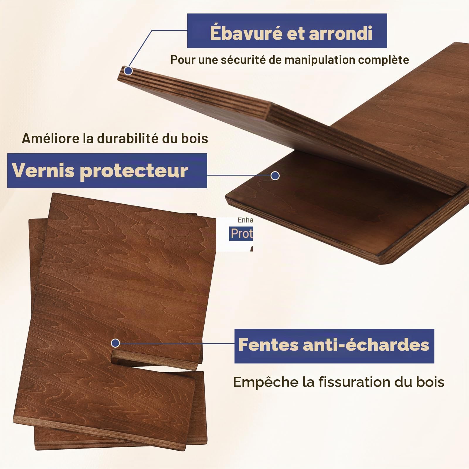 Support Livre, Porte Livre Bois Massif, Support de Lecture Portable pour Livre de Cuisine, Présentoir-Livre de Table Basse, pour l'Affichage et la Lecture, Adapté à l'Art, Cuisine
