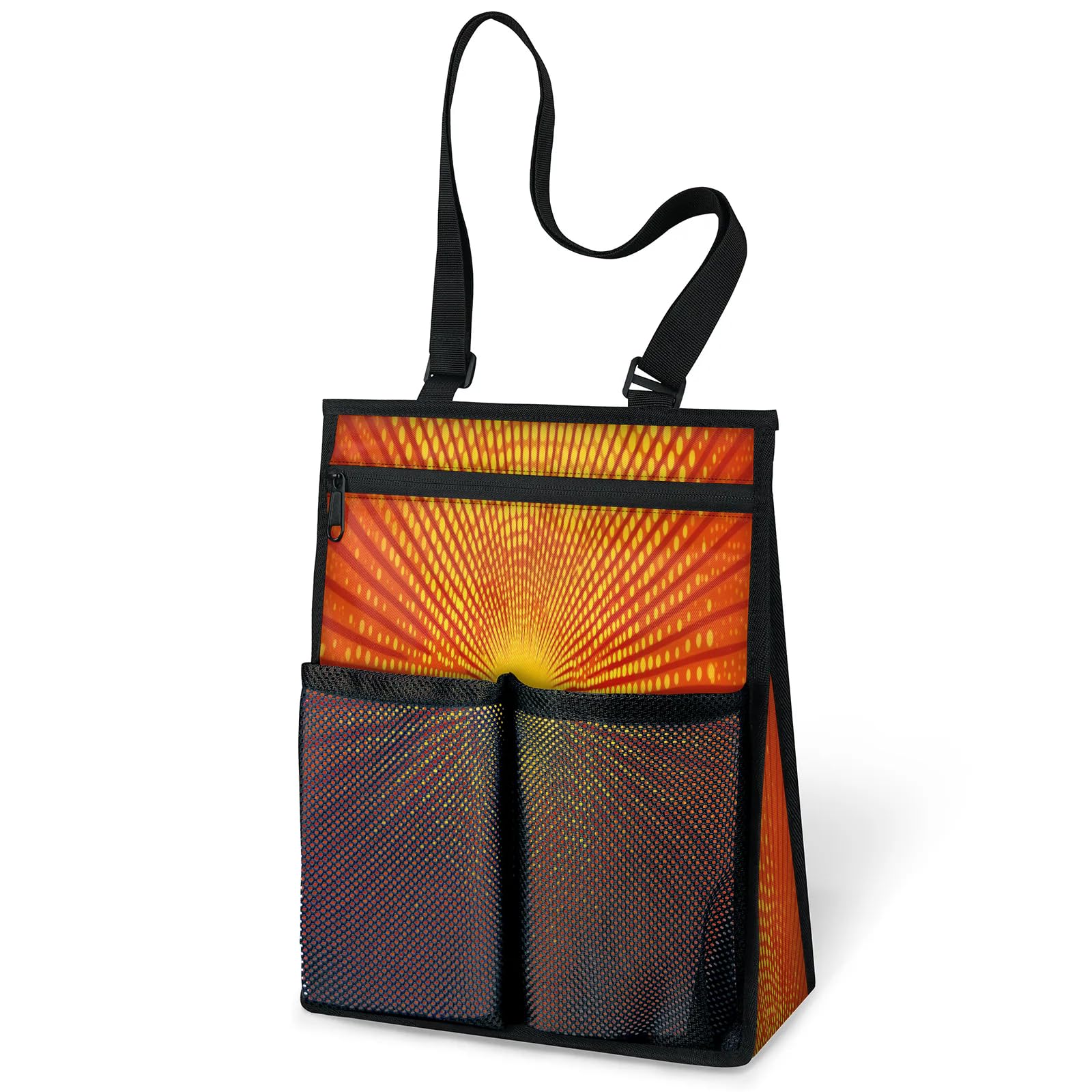 Ourtheme Color Art Pattern Portable Shower Bag for Travel Gym Camp Beach Tote Shower Caddy Bags Hanging Toiletry